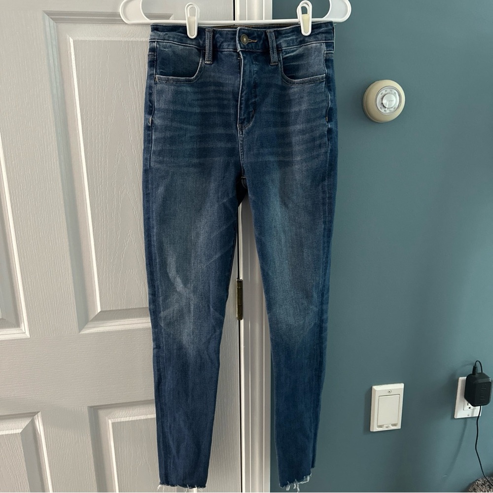 American Eagle Outfitters Dark Blue Jeggings. Dream Jeans size 4.